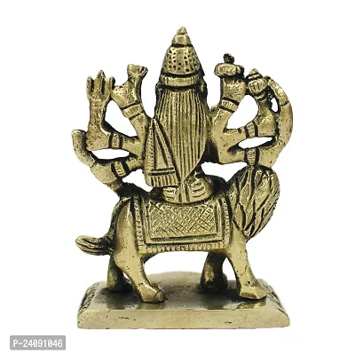 Brass Durga Maa Statue Amba/Jagdamba Maa Idol Vaishno Devi/Sherawali/Mata Rani Murti for Pooja (Weight :-  0.256)-thumb4