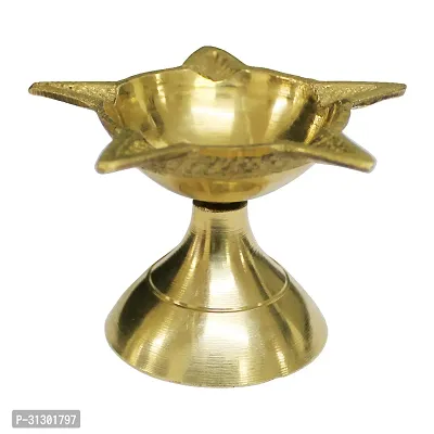 Traditional Brass Diya for Puja