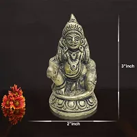 Om BhariPuri Handmade Brass Lord Kuber Maharaj Idol/Statue for Temple, Home  Office-thumb3