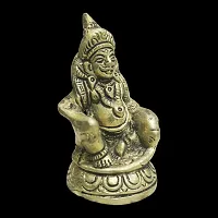 Om BhariPuri Handmade Brass Lord Kuber Maharaj Idol/Statue for Temple, Home  Office-thumb4