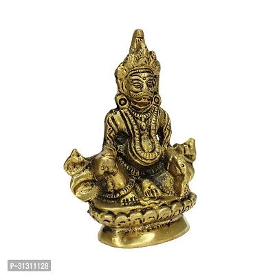 Om BhariPuri Handmade Brass Lord Kuber Maharaj Idol/Statue for Temple, Home  Office-thumb2