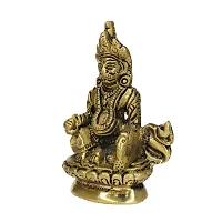 Om BhariPuri Handmade Brass Lord Kuber Maharaj Idol/Statue for Temple, Home  Office-thumb4