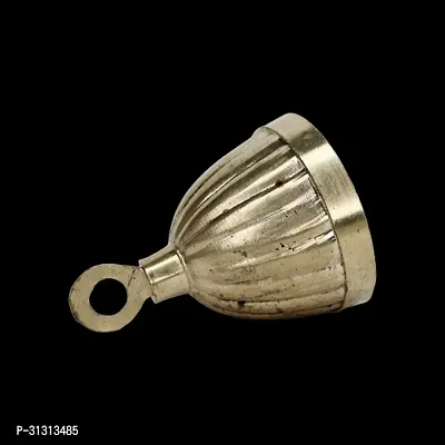 Om BhariPuri Tradional Brass Hanging Bell Pooja  Other Rituals Bell Ghanti for House  Temple Poojan Purpose Spiritual Gift Item (Set of 1)-thumb3