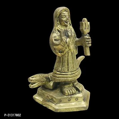 Om BhariPuri Brass Shree Khodiyar MATA Statue Brass Shree Khodiyar MATA Idol for Home Temple Pooja MATA Rani Decorative Showpiece for Mandir-thumb5