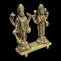 Om BhariPuri Brass Vishnu Laxmi Murti Lord Bhagwan Vishnu Narayan Lakshmi Statue Idol Murti for Home Decor Mandir Pooja Goddess Laxmi Ji-thumb3