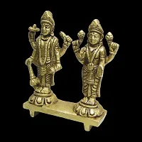 Om BhariPuri Brass Vishnu Laxmi Murti Lord Bhagwan Vishnu Narayan Lakshmi Statue Idol Murti for Home Decor Mandir Pooja Goddess Laxmi Ji-thumb4