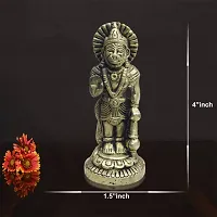 Om BhariPuri  100% Pure Brass Hanuman Ji Murti for Home Puja | Lord Hanuman Idol for Desk, Car and Home Decor | Balaji Idol | Bajrangbali Murti | Bahubali Hanuman Idol-thumb2