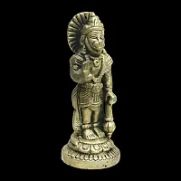 Om BhariPuri  100% Pure Brass Hanuman Ji Murti for Home Puja | Lord Hanuman Idol for Desk, Car and Home Decor | Balaji Idol | Bajrangbali Murti | Bahubali Hanuman Idol-thumb1