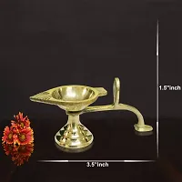 Om ssvmb9 Traditional Brass Diya for Puja | Pooja Aarti | Arti Deepak Deepam Oil Lamp for Home Temple Decor Gifts Puja Articles Decor Gifts-thumb4