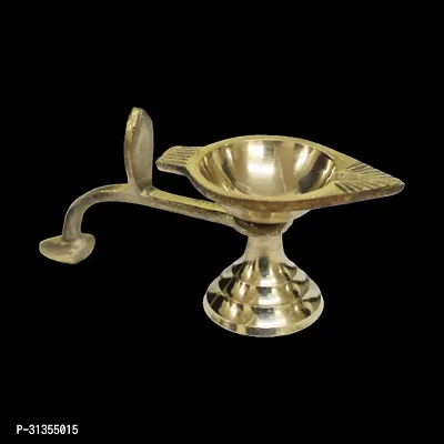 Om ssvmb9 Traditional Brass Diya for Puja | Pooja Aarti | Arti Deepak Deepam Oil Lamp for Home Temple Decor Gifts Puja Articles Decor Gifts-thumb2