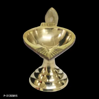 Om ssvmb9 Traditional Brass Diya for Puja | Pooja Aarti | Arti Deepak Deepam Oil Lamp for Home Temple Decor Gifts Puja Articles Decor Gifts-thumb3