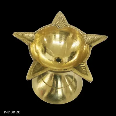 Traditional Pure Brass Diya for Pooja-thumb3