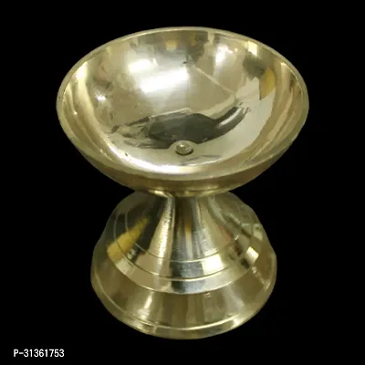 Traditional Pure Brass Diya for Pooja-thumb3