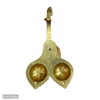 Om BhariPuri Traditional Brass Diya for Puja | Pooja Aarti | Arti Deepak Deepam Oil Lamp for Home Temple Decor Gifts Puja Articles Decor Gifts-thumb3