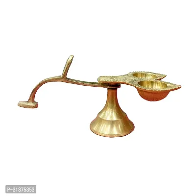 Om BhariPuri Traditional Brass Diya for Puja | Pooja Aarti | Arti Deepak Deepam Oil Lamp for Home Temple Decor Gifts Puja Articles Decor Gifts-thumb5