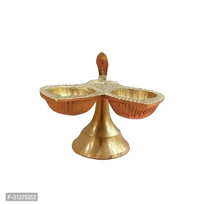 Om BhariPuri Traditional Brass Diya for Puja | Pooja Aarti | Arti Deepak Deepam Oil Lamp for Home Temple Decor Gifts Puja Articles Decor Gifts-thumb4