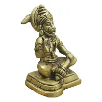 Om BhariPuri 100% Pure Brass Hanuman Ji Murti for Home Puja | Lord Hanuman Idol for Desk, Car and Home Decor | Balaji Idol | Bajrangbali Murti | Bahubali Hanuman Idol-thumb4