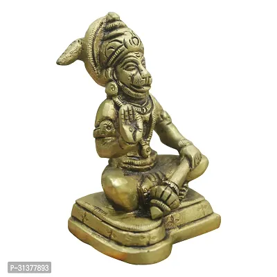 Om BhariPuri 100% Pure Brass Hanuman Ji Murti for Home Puja | Lord Hanuman Idol for Desk, Car and Home Decor | Balaji Idol | Bajrangbali Murti | Bahubali Hanuman Idol-thumb5