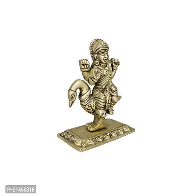 Om BhariPuri Brass Brahmani Maa Murti MATA Rani Statue Durga Maa Devi Idol for Home Puja/Pooja Temple/Mandir-thumb2