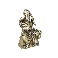 Om BhariPuri Brass Lord Vishwakarma Murti Statue for Home Pooja Puja Mandir Table Decor Showpiece Gift Items-thumb3