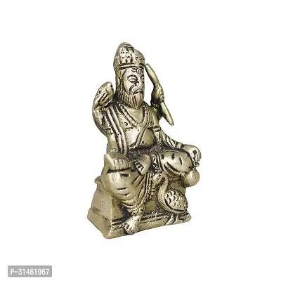 Om BhariPuri Brass Lord Vishwakarma Murti Statue for Home Pooja Puja Mandir Table Decor Showpiece Gift Items-thumb4