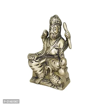 Om BhariPuri Brass Lord Vishwakarma Murti Statue for Home Pooja Puja Mandir Table Decor Showpiece Gift Items-thumb5