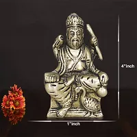 Om BhariPuri Brass Lord Vishwakarma Murti Statue for Home Pooja Puja Mandir Table Decor Showpiece Gift Items-thumb1