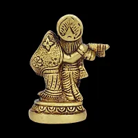 Om BhariPuri Brass Radha Krishna Murti Idol Statue Antique Finish-thumb4