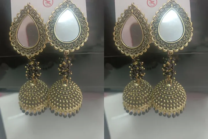 Stylish Metal Jhumkas Earrings For Women Pack Of 2