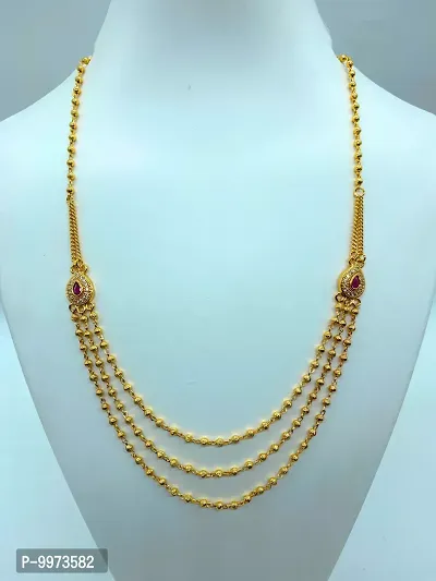 Stylish Fancy Brass Gold Plated Chains For Women-thumb0