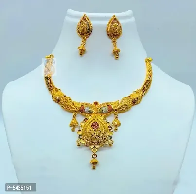 Trendy Gold Plated Necklace Set for Women-thumb0