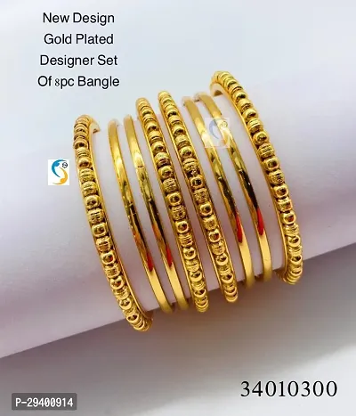 Designer Golden Bangle Set for Women-thumb0