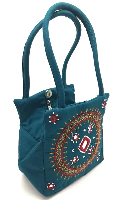 SriAoG Handicrafts hand bags small size stylish Banjara Traditional Mini Hand carry bag Purse Cotton handmade