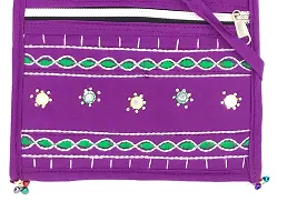 SriAoG Traditional Floral Embroidered Sling Shoulder Bag for Women Stylish Cross Body Bags for Girls Medium Size Ladies Gift Items Magenta Pink-thumb1