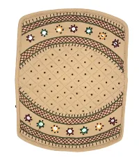 SriAoG Womens Handcrafted Embroidered Clutch Bag Purse Wallet for Bridal, Casual, Party, Wedding (8.5 inch Mirror Beads and Thread Work Beige, Cream)-thumb1