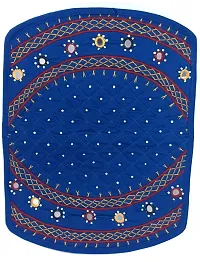 SriAoG Ladies Hand Clutch Wallet Large Fold Purse Handmade Floral Embroidered Money Wallet for Girls Kitty Party Gifts for Ladies (8.5 Inch, Blue)-thumb1