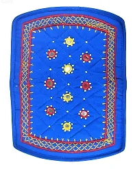 SriAoG Handicrafts Mini Women Wallets Combo for Ladies Trendy Pocket Pouch Banjara Original Mirror Work Money Wallet for Girls (6.5 inch Small Pouch Blue Olive Green Two Fold)-thumb3