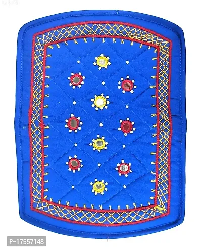 SriAoG Handicrafts Mini Women Wallets Combo for Ladies Trendy Pocket Pouch Banjara Original Mirror Work Money Wallet for Girls (6.5 inch Small Pouch Blue Olive Green Two Fold)-thumb4