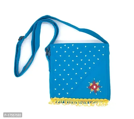 SriAoG Handmade Ladies Sling Bag | Sling Crossbody Bag for Women Medium Size Travel Bag Handcrafted Shoulder Bag Valentine?s Day Gift Blue