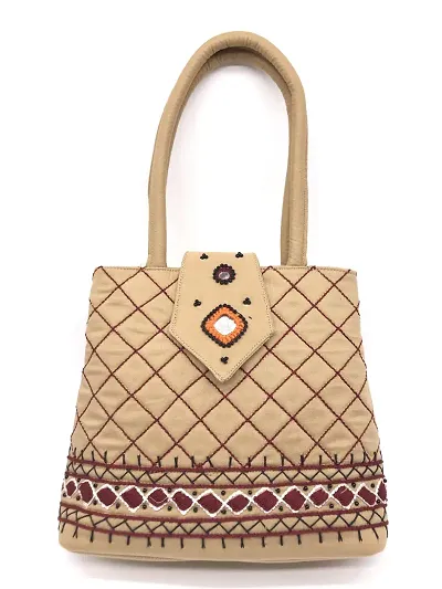SriAoG Handicrafts Womens Handheld Bags MINI Handbag for Girls Stylish Ethnic Traditional Small Cotton Handmade Top Handle Bags Purse Multi Colour