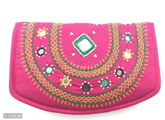 Buy SriAoG Handicrafts Women Wallet Banjara Hand Purse Girls Stylish  Clutches Cotton Ladies Purse for Women Design Maroon (Medium Passport Wallet  8.5 Inch Original Mirror Beads and Thread Work) Online In India
