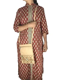 SriAoG Handcrafts Rajasthani Embroidered Lady's Sling Bag with Zip Ethnic Crossbody Side Bags for Women Gift Items (10.5 Inch Mirrors Work Handmade, Beige)-thumb1