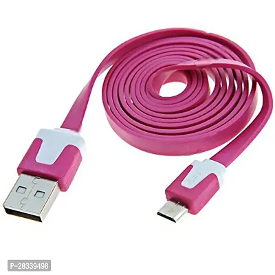 Futaba Noodles Shaped Universal Micro USB Male to USB Male Combined Charging/Data Cable - Rose Red