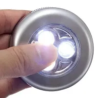 Nema 3-Led Push Touch Lamp Mini Round Emergency Light with Stick Tape-thumb2