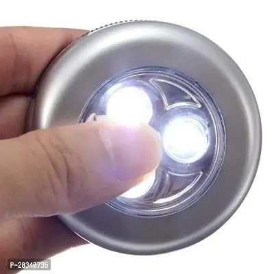 Nema 3-Led Push Touch Lamp Mini Round Emergency Light with Stick Tape-thumb3