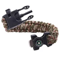 Survival Bracelet Flint Fire Starter Gear With Compass - Mixed Green-thumb1