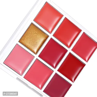 9 Color Lip Gloss Cream Palette - Party-thumb4