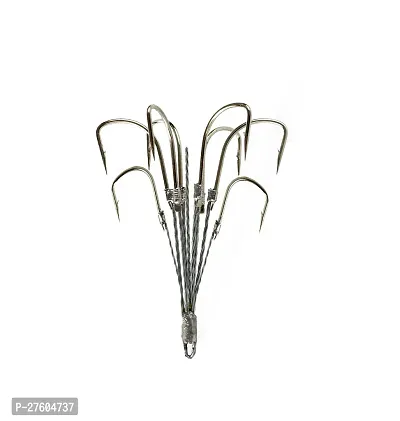 Carbon Steel Treble Fishing Hooks - Size 8 -Pack of 5-thumb4