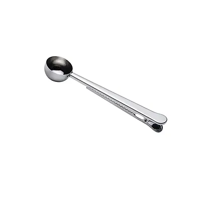 Stainless Steel Multifunctional Spoon with Bag Clip- Silver