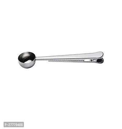 Stainless Steel Multifunctional Spoon with Bag Clip- Silver-thumb4